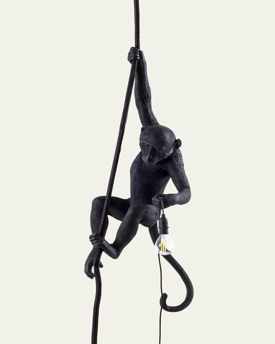 Monkey with Rope 30" Outdoor Pendant